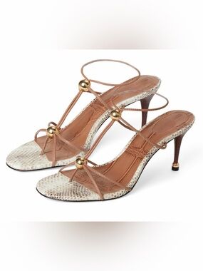 NIB Steve Madden Ramos Heels- Size 10 - Natural Snake